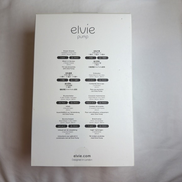 Elvie Pump Breast Shields 2 pack - 24mm Brand New - Picture 3 of 4